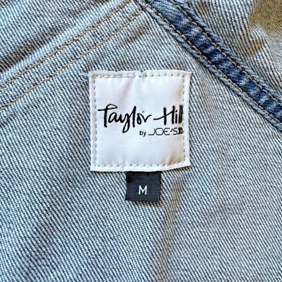 Joes Jeans Shortalls Taylor Hill Medium Blue Denim Bib Overall Shorts Y2K Boho - Picture 13 of 16